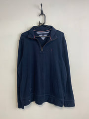 Navy Tommy Hilfiger 1/4 Zip-up Jumper Men's Large