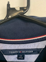 Navy Tommy Hilfiger 1/4 Zip-up Jumper Men's Large