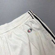 White Champion Sport Shorts Men's Large