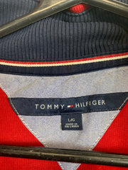 Red Tommy Hilfiger 1/4 Zip-up Jumper Men's Large