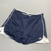 00s Navy and White Nike Sport Shorts Women's Large