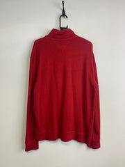 Red Tommy Hilfiger 1/4 Zip-up Jumper Men's Large