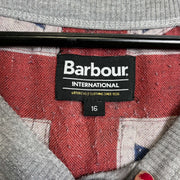 Grey Quilted Barbour Sweatshirt Medium