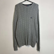 Grey Chaps Ralph Lauren Knit Jumper Crewneck Large