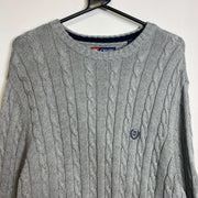 Grey Chaps Ralph Lauren Knit Jumper Crewneck Large