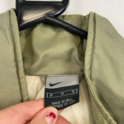00s Y2K Khaki Green Nike Quilted Jacket Men's Medium