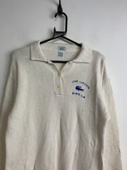 Beige IZOD x Lacoste Button-up Jumper Men's Large