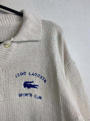 Beige IZOD x Lacoste Button-up Jumper Men's Large