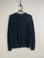 Black Tommy Hilfiger V-neck Jumper Men's Small