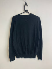 Black Tommy Hilfiger V-neck Jumper Men's Small