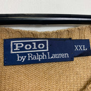 Brown Polo Ralph Lauren V-Neck Knitwear Sweater 2XL