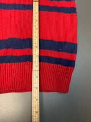 Red CHAPS Striped Crew-neck Jumper Men's Medium