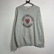 Vintage Grey Fruit of the Loom Graphic Sweatshirt XL