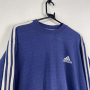 Vintage 90s Navy Adidas Sweatshirt Men's Medium