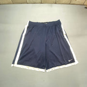 Navy and White Nike Basketball Sport Shorts Men's XXL