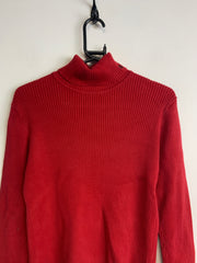 Red Ralph Lauren Turtleneck Jumper Women's Small