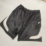 00s Black and Grey Adidas Sport Shorts Men's Large