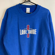 Blue Embroidery Sweatshirt Men's Medium