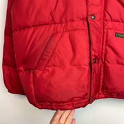 Vintage Red Polo Ralph Lauren Puffer Jacket Men's Large