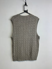 Grey Ralph Lauren Chunky Knitwear Vest Men's Large