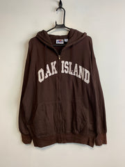 Brown Embroidery Hoodie Men's XL