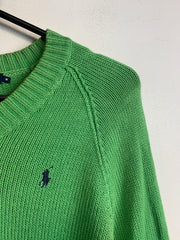 Green Ralph Lauren V-neck Jumper Men's Medium