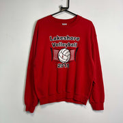 Red Graphic Volleyball Sweatshirt Medium