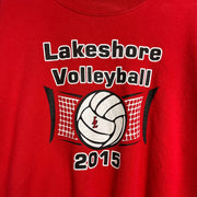 Red Graphic Volleyball Sweatshirt Medium