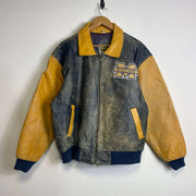 Vintage Leather Michigan State NFL Leather Bomber Jacket Large