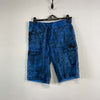 Black and Blue Cargo Shorts W32