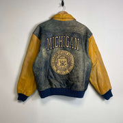 Vintage Leather Michigan State NFL Leather Bomber Jacket Large