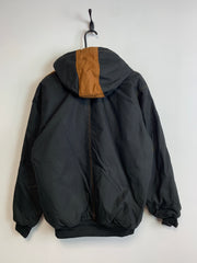 Reworked Black and Brown Carhartt Workwear Jacket Men's large