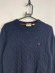 Navy Timberland Wool Chunky Knitwear Jumper Men's Small