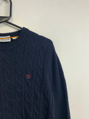 Navy Timberland Wool Chunky Knitwear Jumper Men's Small