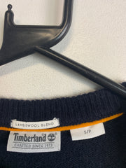 Navy Timberland Wool Chunky Knitwear Jumper Men's Small