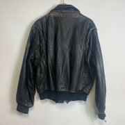 Vintage 90s B32 Leather Flying Army Jacket Redskins