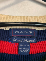 Blue GANT V-neck Knitwear Jumper Men's Large