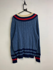 Blue GANT V-neck Knitwear Jumper Men's Large