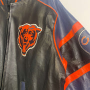 Vintage Chicago Bears NFL Leather Jacket Rare Large