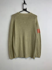 Khaki Lacoste V-neck Knitwear Jumper Men's Large