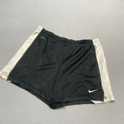 Black and White Nike Dri-Fit Running Sport Shorts Women's Medium