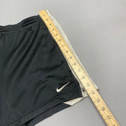 Black and White Nike Dri-Fit Running Sport Shorts Women's Medium