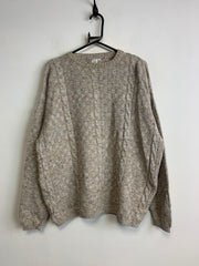 Khaki Chunky Knitwear Jumper Men's XL