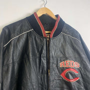 Vintage 90s Cincinnati Reds NFL Leather Jacket XL
