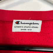 Red Grey Champion Reworked Sweatshirt Large