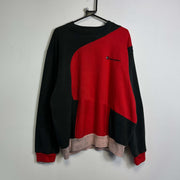 Black Red Champion Reworked Sweatshirt Large