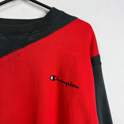 Black Red Champion Reworked Sweatshirt Large