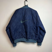 Vintage 90s Navy Nike Reversible Quilted Jacket Men's Large