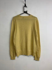 Yellow Ralph Lauren V-neck Jumper Men's Large