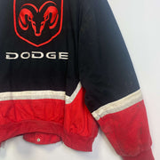 Vintage Black Red Dodge Racing NASCAR Jacket Large